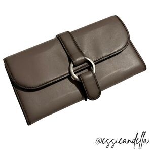Michael Kors Taupe Leather Clutch